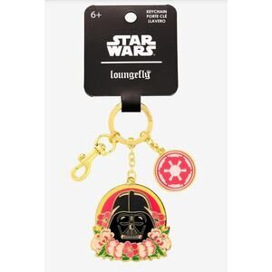 Loungefly Star Wars Darth Vader Floral Multi Charm Keychain